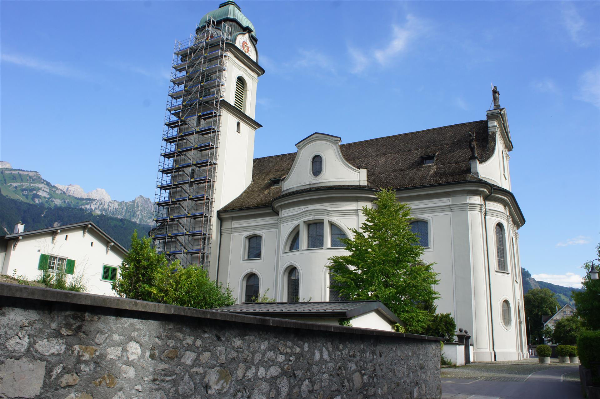 Gerüst Kirche Näfels